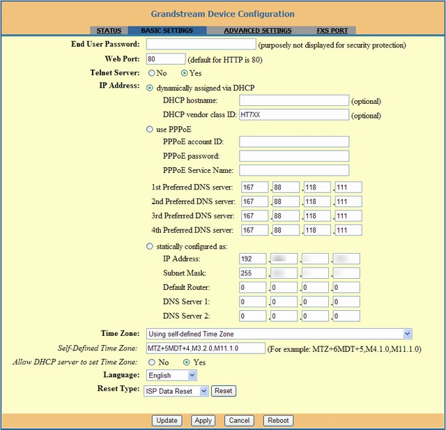 My current DNS settings