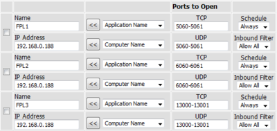 ports forwarding on DIR-625